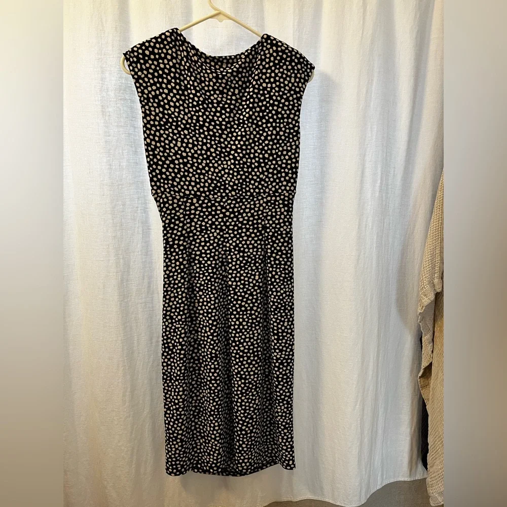 Lauren by Ralph Lauren, black and white, faux wrap dress - Picture 7 of 9